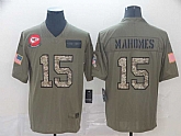 Nike Chiefs 15 Patrick Mahomes 2019 Olive Camo Salute To Service Limited Jersey,baseball caps,new era cap wholesale,wholesale hats